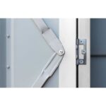 KOVINSKA VRTNA HIŠKA GLOBEL LEANTO 58 SREBRNA Š145 X G234 X V204 CM - slika 12